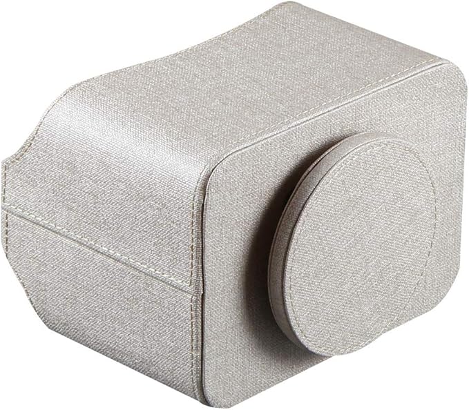 PU Leather Remote Control Holder,360 Degree Spinning Desk TV Remote Caddy,Desk Organizers and Accessories,for Controller,Media,Mail,Calculator,Mobile Phone,Pen Storage Holder(Beige)