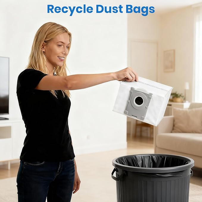 Bluevisk 16 Pack X11 Dust Bags Compatible with ECOVACS DEEBOT X11 Pro Omni/X11/X11 Pro Robot Vacuum Reusable Dust Bags 2L Large Capacity Heavy Duty Bags for Home Vacuum