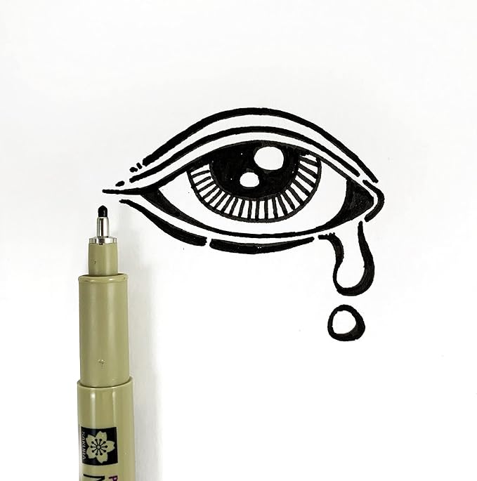 SAKURA Pigma Micron Fineliner Pens - Archival Black Ink Pens - Pens for Writing, Drawing, or Bullet Journaling - Assorted Point Sizes - 6 Pack