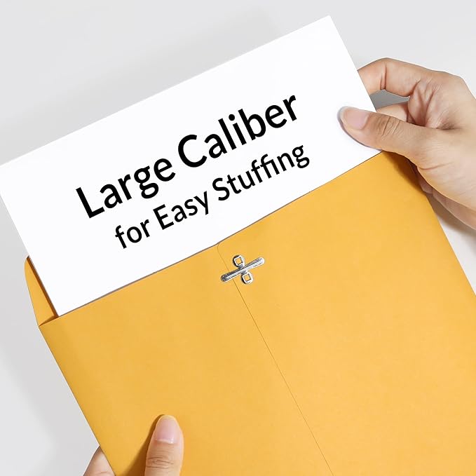 SUNEE 9x12 Clasp Envelopes 20 Count - 9x12 Inch Brown Kraft Envelopes with Clasp Closure – for Home, Office, Business, Legal or School, Great for Filing, Storing or Mailing Documents