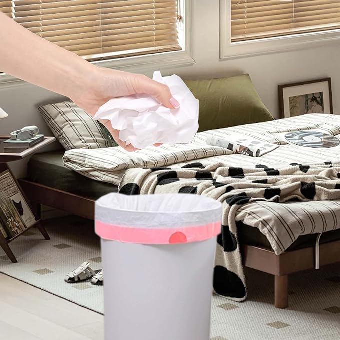 4 Gallon Trash Bag Drawstring, Small Garbage Bags, 1.2Mil Thickness, 45 * 50cm, 5.5g/pcs, Pack of 60 Pcs, Unscented, Black