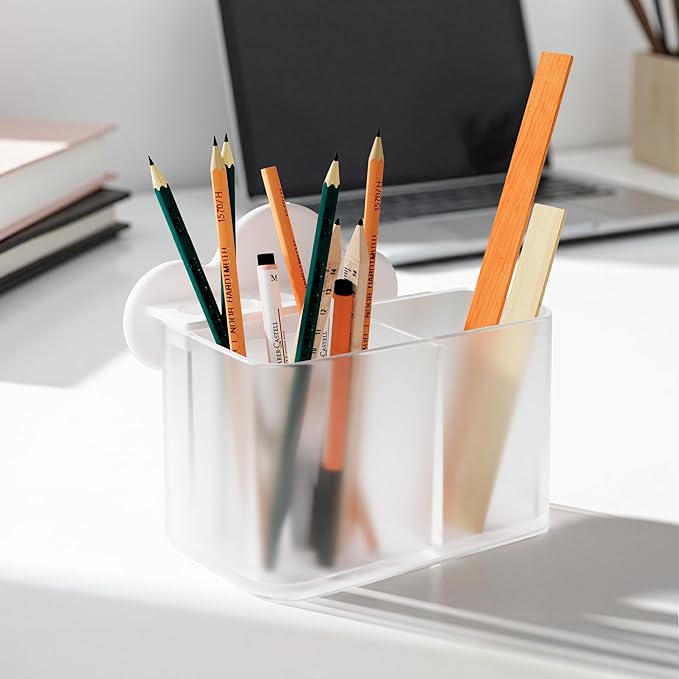 Li & Zhao Pen Holder for Desk Cute - Cloud Pencil Holder Pen Cup Stationary Organizer Desk Organizer Caddy for Office,Home,School,Art(White)