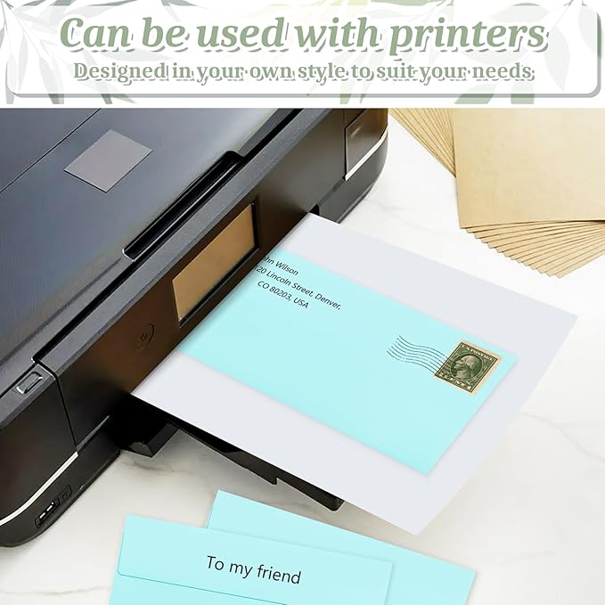 200 Pcs #10 Business Envelopes, Self Seal Standard Envelopes, Windowless Business Mailing Envelopes for Office, Checks, Letters, Invoices, Statements, Wedding, Size 4-1/8 x 9-1/2 inch (Light Blue)