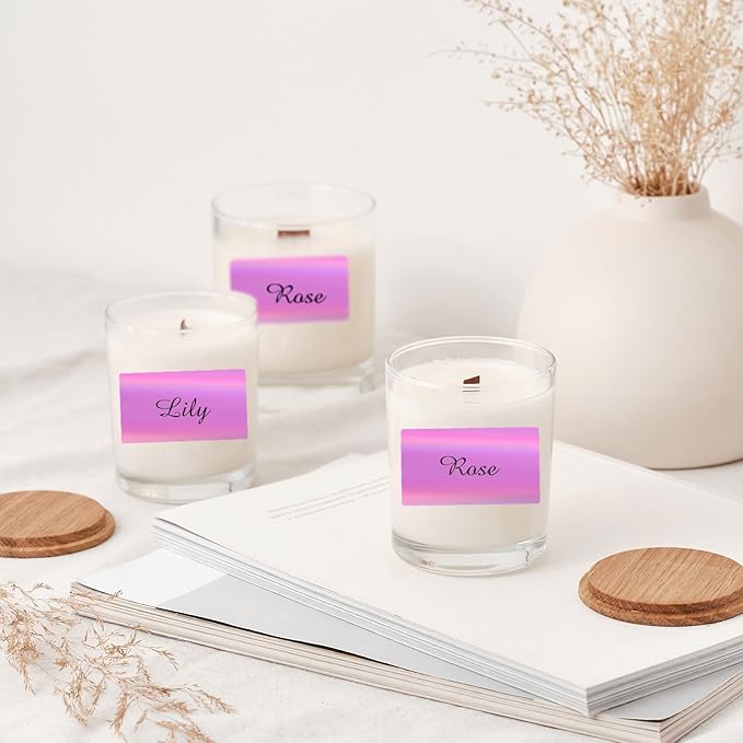 2.25"x1.25" Direct Thermal Labels, Holographic Thermal Printer Labels for Barcode, Self-Adhesive Address Shipping Thermal Label Stickers-1 Roll, 300 Labels, Holographic Pink