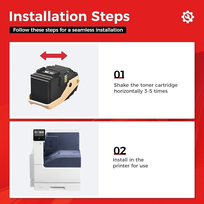 Phaser 7100 High Capacity Toner Cartridge Set 4-Pack Replacement for Xerox 106R02605 106R02602 106R02603 106R02604 Compatible with Xerox Phaser 7100 7100N 7100DN Printer Ink Black Cyan Magenta Yellow