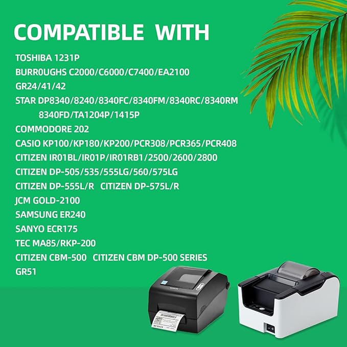 GR24 Calculator Ribbon Direct Replacement for Sharp EL-1197PIII,Canon MP11DX Universal High-Compatibility for EL-2196BL&Porelon 11216 Seamless Twin Spool Performance (Red/Black)