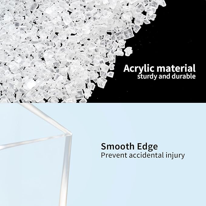 Desktop Clear Pen Holder with 3 Compartments, Acrylic Pencil Holders, Desk Organizers and Accessories