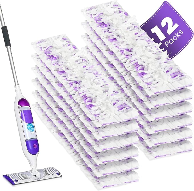 12 Pack Power Mop Refills Compatible with Swiffer Power Mop, for Swiffer Power Mop Refill, for Floor Cleaning, Unscented