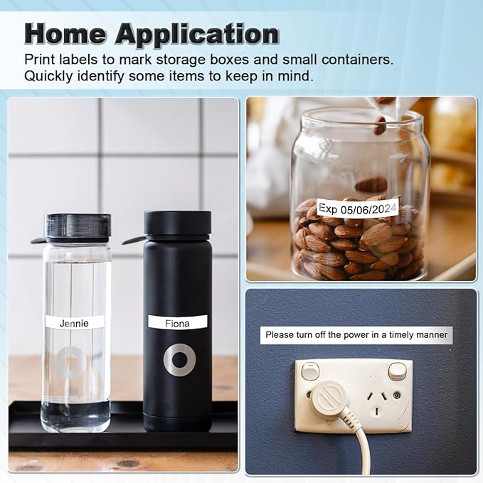 Labelife M-K231 Compatible Label Tape Replacement for Brother PTouch M Tape M231 MK231 M-231 M-K231S 12mm 0.47 Inch, for Brother PTouch PT-M95 PT-85 PT-75 PT-65 Label Makers, Black on White, 6 Pack