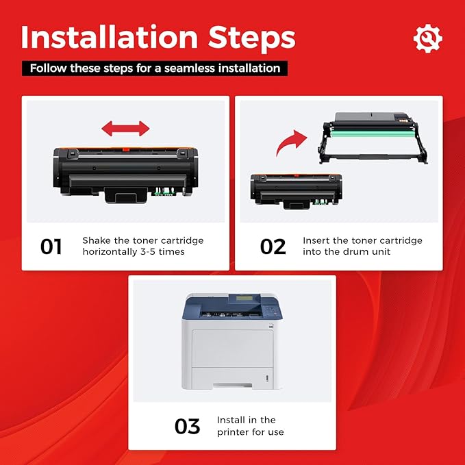 101R00555 Drum Unit (Not Toner) WorkCentre 3335 3345 Phaser 3330 Image-Drum High Capacity Black 1-Pack Replacement Compatible for Xerox WorkCentre 3335 3345 Phaser 3330 Laser Printer All-in-One Copier
