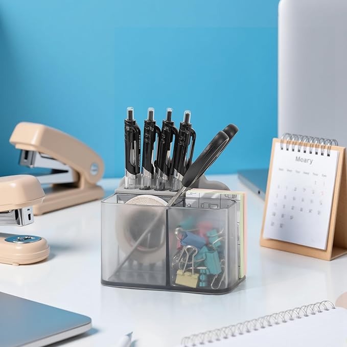 Li & Zhao Pen Holder for Desk Cute - Cloud Pencil Holder Pen Cup Stationary Organizer Desk Organizer Caddy for Office,Home,School,Art(Gray)