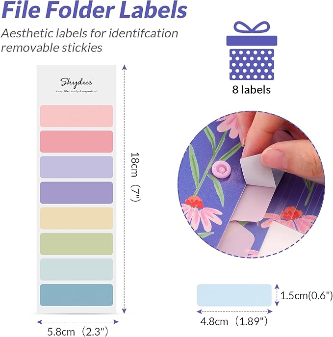 SKYDUE Expanding File Folder with 5 Pockets, Accordion File Organizer,Portable Receipt Paper Documents Organizer,Letter Size Filing Folder School Office Supplies,Periwinkle Blue