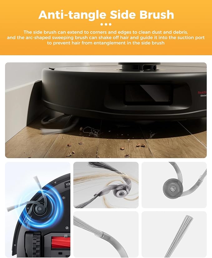 Yivy QV35A 29PCS Replacement for Roborock QV 35A/QV 35S/QR 598/QR 798 Robot Vacuum Cleaner.2 Main Brushes 6 Dust Bags 4 HEPA Filters 6 Side Brushes 8 Mop Pads 1 Tank Brush 1 Brush 1 Screwdriver