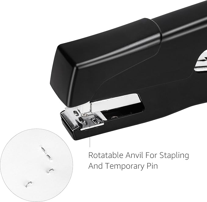 Amazon Basics Effortless Hand Held Plier Stapler, 25 Sheet Capacity,Heavy Duty Staper,Black