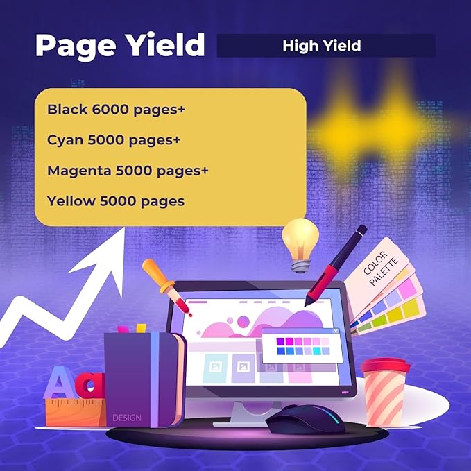 LC406XL Ink Cartridges Compatible for Brother Printer LC406 for MFC-J4335DW MFC-J4535DW MFC-J4335DW MFC-J5855DW MFC-J6555DW MFC-J6955DW 4 Pack(Black Cyan Magenta Yellow)