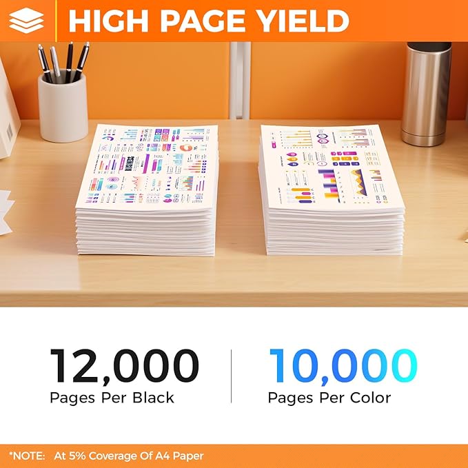 TK-5152 TK5152 Toner Cartridges 4Pack High Yield Replacement for TK-5152K TK-5152C TK-5152M TK-5152Y Compatible with Kyocera ECOSYS M6035cidn M6535cidn P6035cdn Laser Printer Black Cyan Magenta Yellow