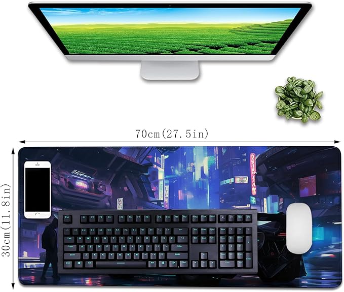 Cool Car Mouse Pad Desk Mat Large Gaming Mouse Pad Desk Cover Mat,Long Mousepad with Stitched Edge Non-Slip Rubber Base for Computer Keyboard Laptop PC (27.5X11.8 in)