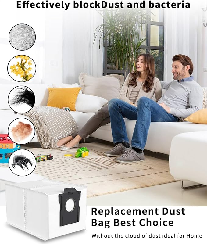 3.2L Large Disposable Dust Replacement Vacuum Bags for Dreame X40 Ultra/X30 Ultra/L40 Ultra/Robot Vacuum,Dirt Disposable Replacement Vacuum Bag (X40 Ultra Dust Bag x18)