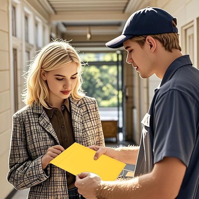 50 Pack Kraft Bubble Mailers 9.5 x 13.5 Inch, Strong Adhesion Padded Envelopes, Waterproof Cushioned Shipping Bags, Thick Bubble Mailing Envelopes for Small Business, Yellow Envelope