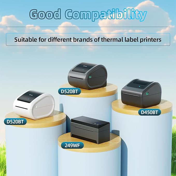 2'' Round Thermal Labels, 500pcs Circle Thermal Printer Label, Multi-Purpose for DIY Logo Design, Name/Price Tag, Address, QR Code, 750 Labels/Roll