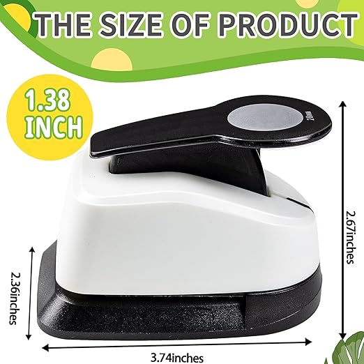 Hole Punch, 1.37 Inch Circle Punch, 35mm Circle Punches for Paper Crafts, Círculo Cutter for DIY Handmade Crafting Scrapbook Tools Cards Arts Fun Projects