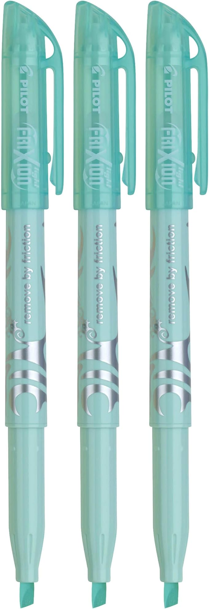 Pilot FriXion Pastel Erasable Highlighter, Chisel Tip, Green Ink, 3 Count