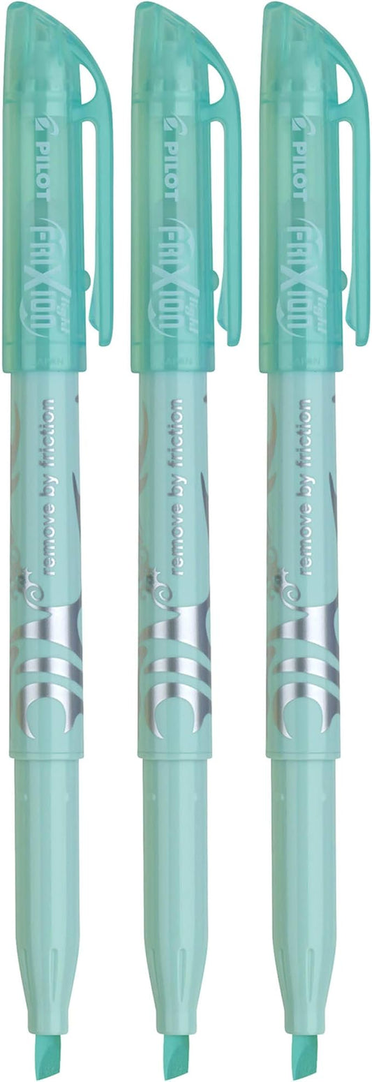 Pilot FriXion Pastel Erasable Highlighter, Chisel Tip, Green Ink, 3 Count