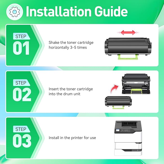 58D1H00 Black High Yield Toner Cartridge with Chip Replacement for Lexmark MS725 MS821 MS822 MS823 MS824 MS825 MS826 MX721 MX722 MX725 MX822 MX824 MX826 Ink Laser Printer dvn dn de ade adhe adxe n