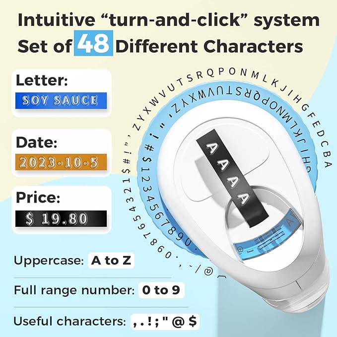 Vixic Embossing Label Maker, Retro 3D Label Maker Embossed, Vintage Embosser Label Makers Machine with 5 Rolls Embossing Tapes, Manual Labeler Old School for Home Office Kids DIY Crafting