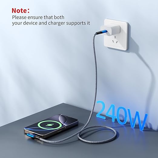 240W for Thunderbolt 5 Cable Right Angle 1 ft, 120Gbps Bandwidth, 80Gbps, Dual 8K, 4K 540Hz, Triple 4K 144Hz for iPhone 17, Thunderbolt 4, USB4, SSD, MacBook M4 Pro, Dock, eGPU, Mac mini M4 / M4 Pro