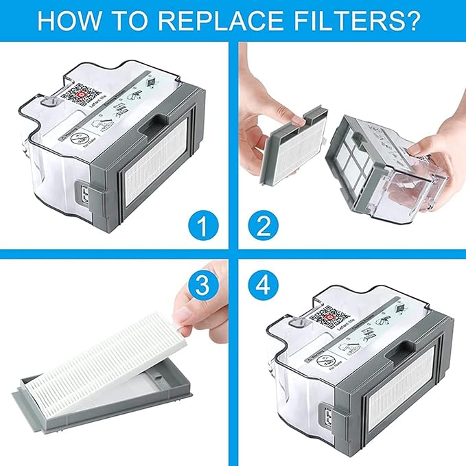 6PCS Replacement Parts HEPA Filter Fit For Lefant M200/201/501/520/T700 Robot Vacuum Cleaner Accessories