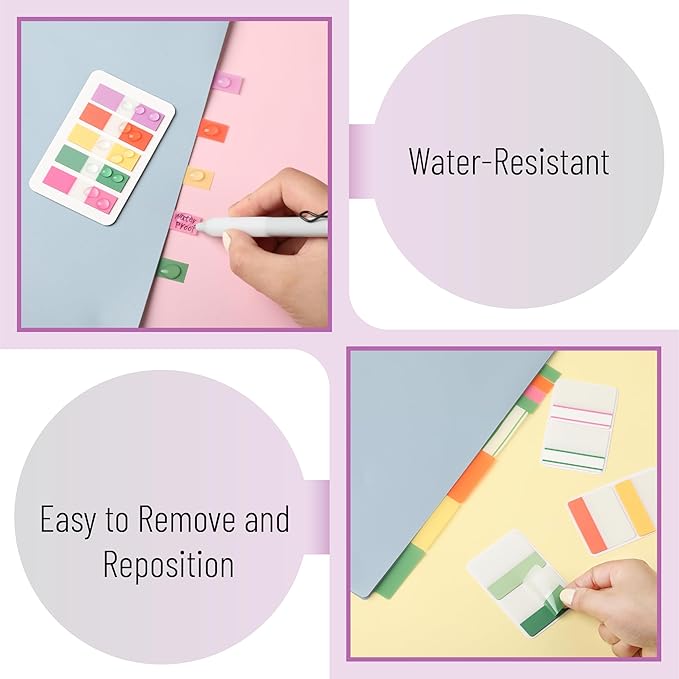 Mr. Pen- Sticky Index Tabs, 500 Pcs, 21 Sets, Colorful Sticky Tabs for Notebooks, Page Markers, Page Tabs for Binders, Page Tabs Sticky Tabs for Books, Notebook Tabs, Book Sticky Tabs for Notebooks