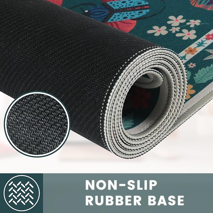 HAOCOO Desk Mat for Keyboard and Mouse, Large Mouse Pad for Desk, Non-Slip Keyboard Mat with Edge Stitching, XXL Mouse Pad for Office (Dark Green)