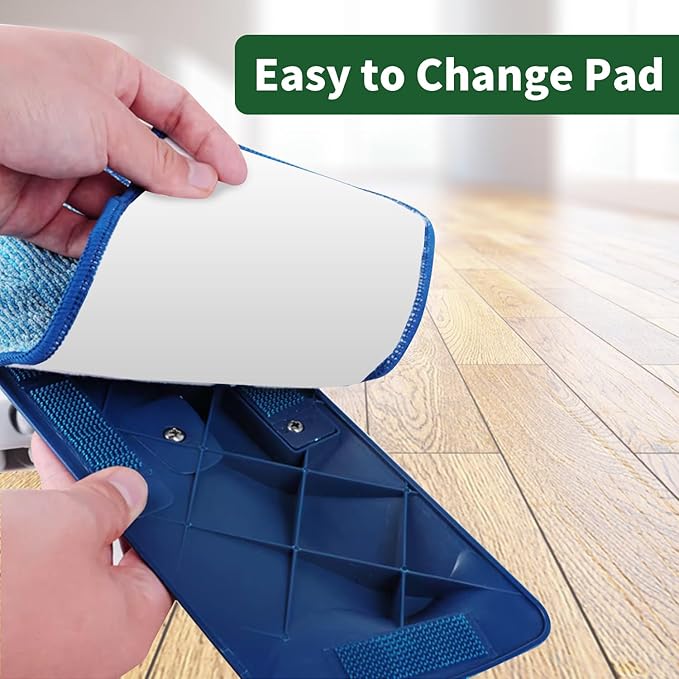 INFICRIME 6 Pack Microfiber Cleaning Pads for Bona Mop, Reusable Microfiber Mop Pads for 18 Inch Mop, Hardwood & Hard Surface Floors Replacement Cleaning Mop Pads, Machine Washes