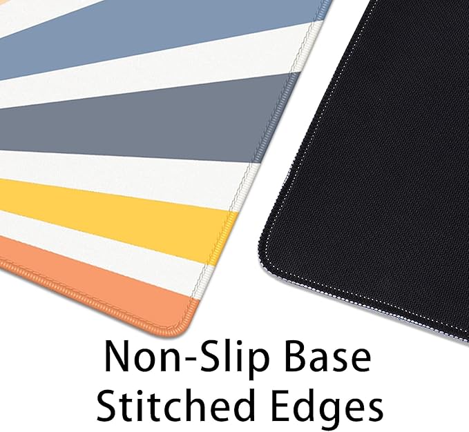 Straight Sun Rays Mouse Pad,XL Sunlight Mousepad Desk Pad with Stitched Edges,Non-Slip Waterproof Rubber Base Simplicity Mouse Mat Desk Mat for Office Computer Keyboard Laptop Home(27.5x11.8 in)