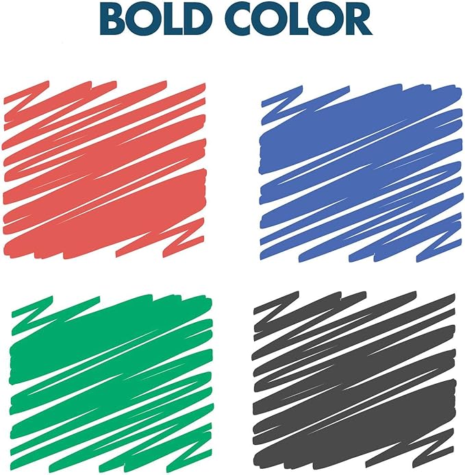 Quartet Glass Board Dry Erase Markers, Premium, Bullet Tip, Assorted Colors, 4 Pack (79552)