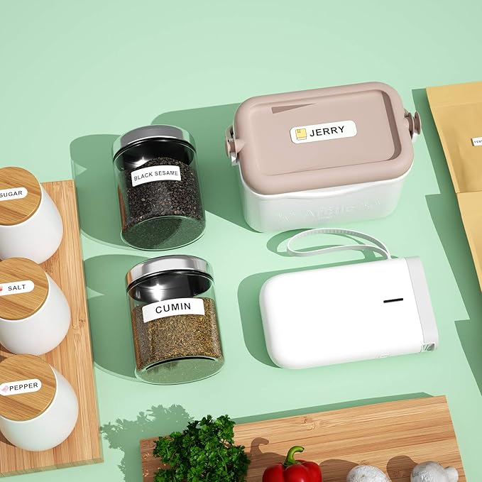 NIIMBOT D11 D110 Label Maker Tape Adhesive White Label Paper Compatible for NIIMBOT D11 D110 Label Printer (Bubble)