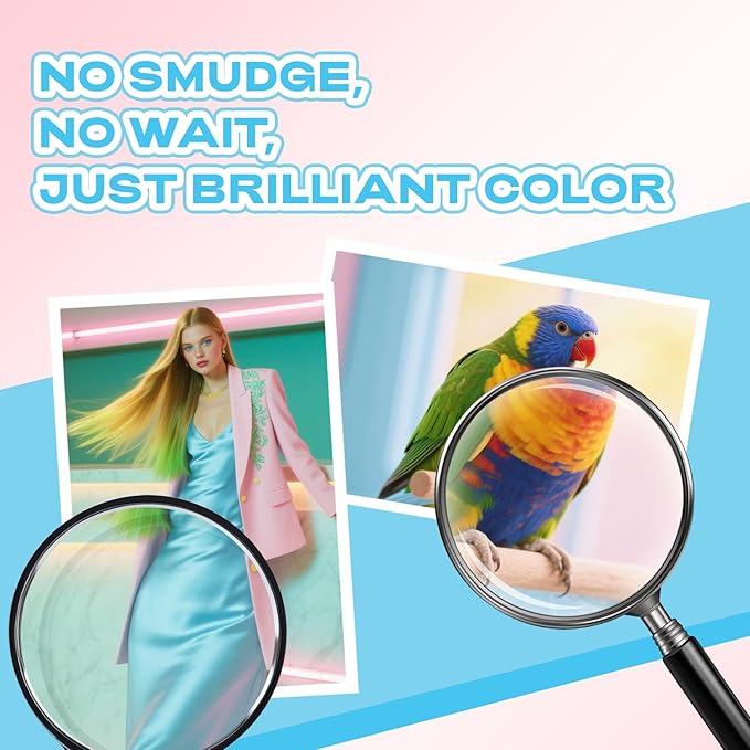 Uinkit 37lb 5x7 Glossy Photo Paper, 100 Sheets Picture Paper for Inkjet Printer, Instant Dry, for DIY Chip Bag, Flyers, Cards, Calendars and Brochures (5X7X100)