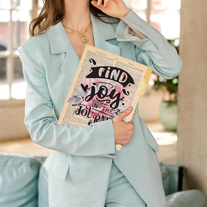 PARTH IMPEX 12 Pack Decorative File Folders, 1/3 Cut Tab with Assorted Positions, Letter Size Paper Holders (9.37” x 11.75”) Matte Finish Laminated for Office School Work - Motivational Quotes Design