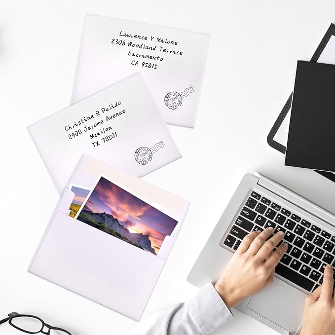 A2 Envelopes Self Seal 500 Pack - 4-3/8 x 5-3/4 White Invitation Envelopes Bulk for Postcard, Wedding, RSVP, Thank You Notes, Announcements, Greeting Cards, Photos