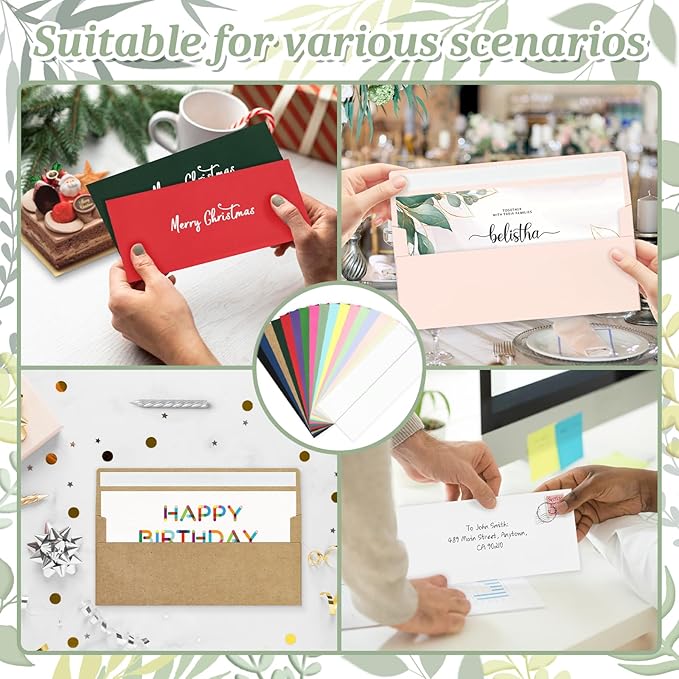 50 Pcs #10 Business Envelopes, Self Seal Standard Envelopes, Windowless Business Mailing Envelopes for Office, Checks, Letters, Invoices, Statements, Wedding, Size 4-1/8 x 9-1/2 inch