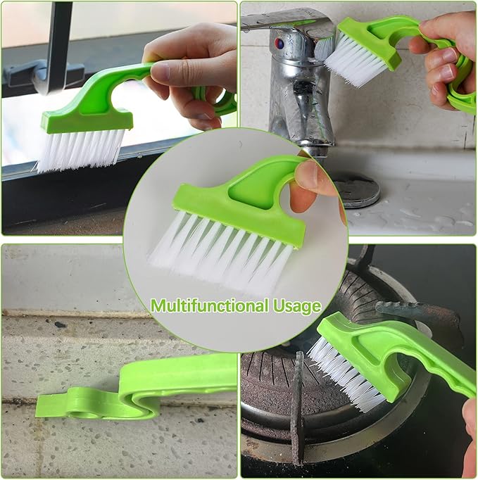 Trycooling Hand-held Groove Gap Cleaning Tools Door Window Track Kitchen Cleaning Brushes (4 Pcs)