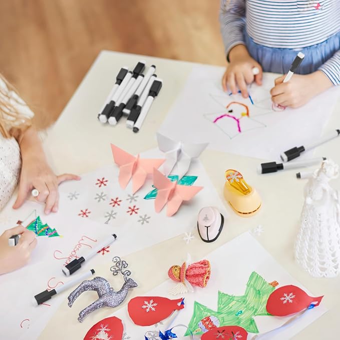 100 Pcs Black Magnetic Dry Erase Markers with Eraser Cap, White Board Mini Dry erase Markers Bulk, Fine Point Tip Student White Board Markers for Teachers Office School Supplies