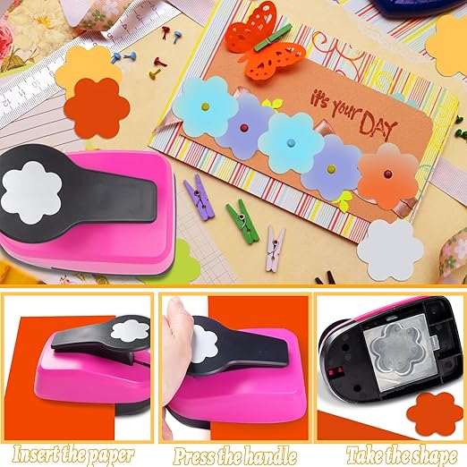2 inch Paper Punch Flower Hole Punch Flower Punches for Paper Crafts Large Flowers PaperPuncher FlowerPunch Craft Punches Flowers Scrapbook Puncher