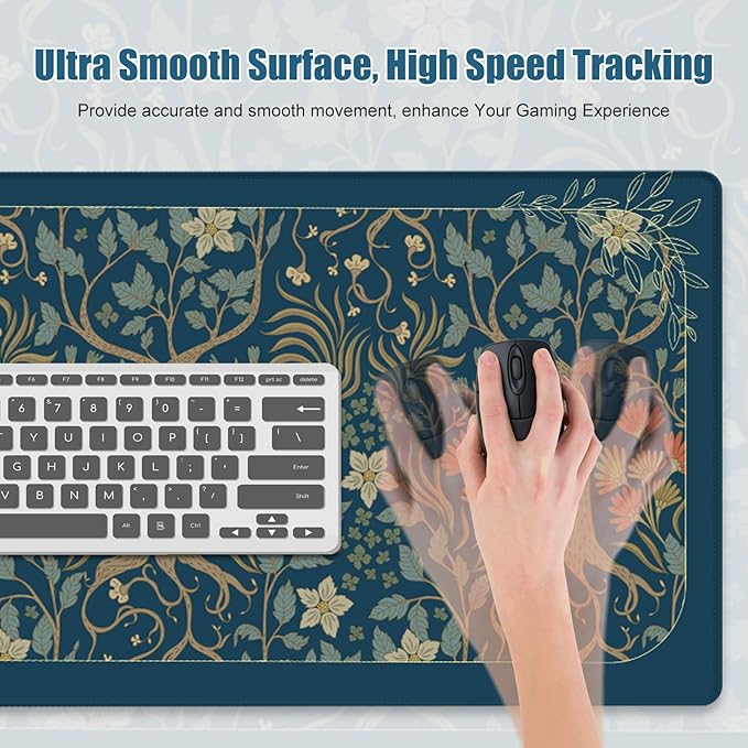 Large Mouse Pad, Desk Mat for Desktop, Woman Desk Pad Mat, XXL Big Mouse Pad for Desks, Anti-Slip Mousepad with Stitched Edges, Keyboard Pad MouseMat Cover for Computer PC 35.4×15.7 Inchs, Magic Tree