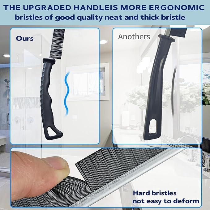 5PCS Crevice Cleaning Brush, Hard Bristle Crevice Cleaner, Grout Scrub Brush, Home Essentials, Durable, Thin, Multifunctional Gap Cleaning Tool for Household Use, Bathroom, Kitchen, Corner ect