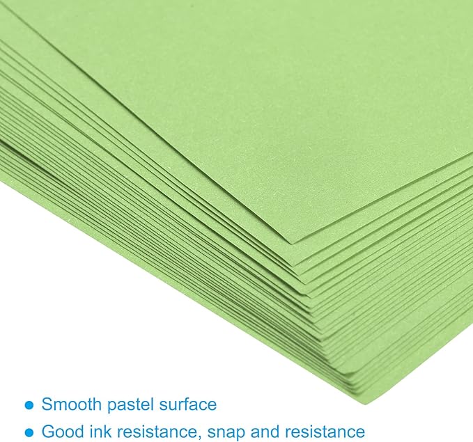 MECCANIXITY 100 Sheets Colored Copy Paper 8.5 x 11 Inch Printer Paper 80gsm Light Green for Office Printing, Document Copying, Invitations, Forms, Art Projects