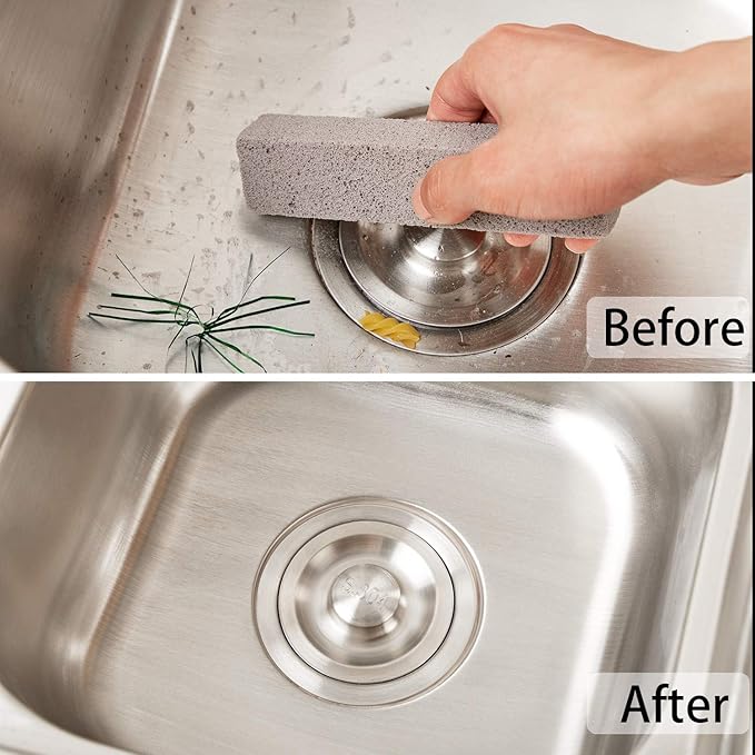 Chinco 14 Packs Pumice Stick for Cheaning, Pumice Scouring Stone Pad Removing Stain Grime Without Leaving Scratches for Kitchen Oven Stove Home Bathroom Toilet Pool House Cleaning Supplies