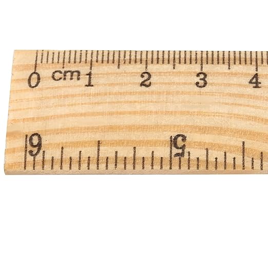 144 PCS 6 Inch 15 cm Wooden Rulers, 2 Scales Accurate Wood School Ruler Double Sided Wood Measuring Tool for Students, Crafts, Office, Home Uses