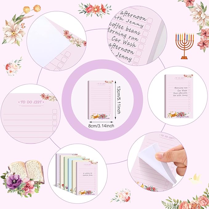 300 Sheets to Do List Notepad Daily Checklist Sticky Notes Cute Undated Memo Pad Color Block to Do Note Pad Weekly Plan Agenda and Organizer Planners for College(Bible Style,3.14 x 5.11 Inch)